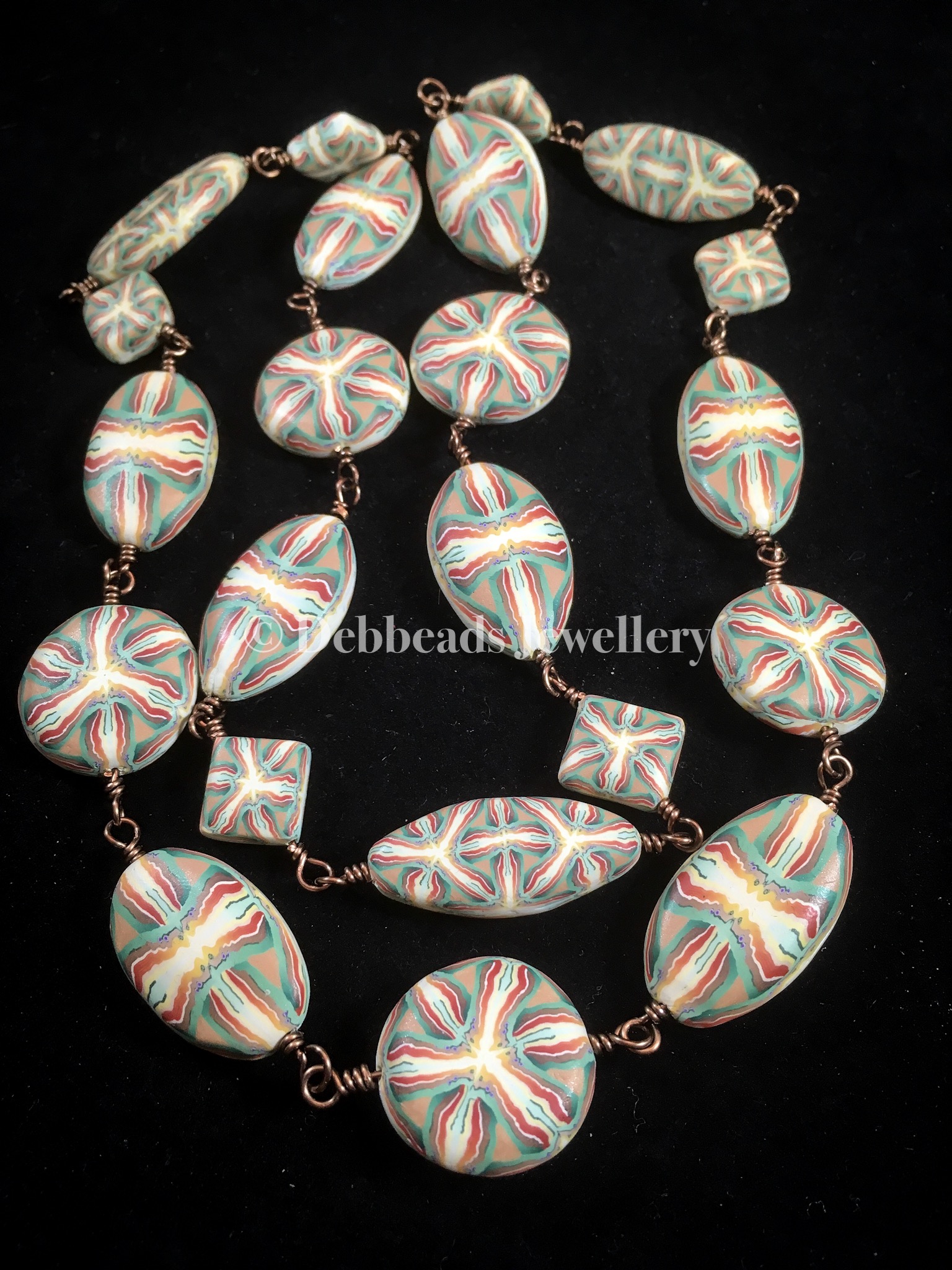 Celtic knot beaded necklace