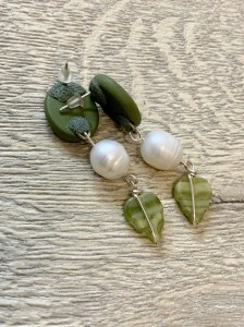 Olive Leaf Earrings back