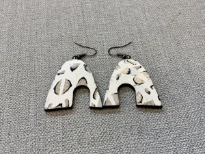 Snow Leopard Spots Earrings