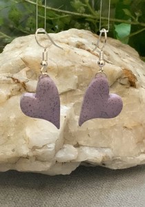 Little Lilac Hearts Earrings