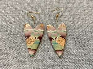 Copper Glow Hearts Earrings