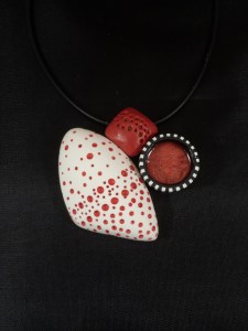 Seeing Red Abstract Pendant
