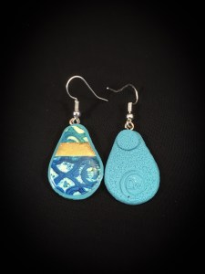 Aegean Tile Print Set earrings