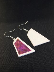 Shards of Raspberry Set earrings