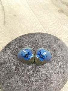 Himalayan Blue Poppy Field Earrings
