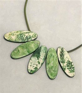 Five Leaves Necklace side view 2